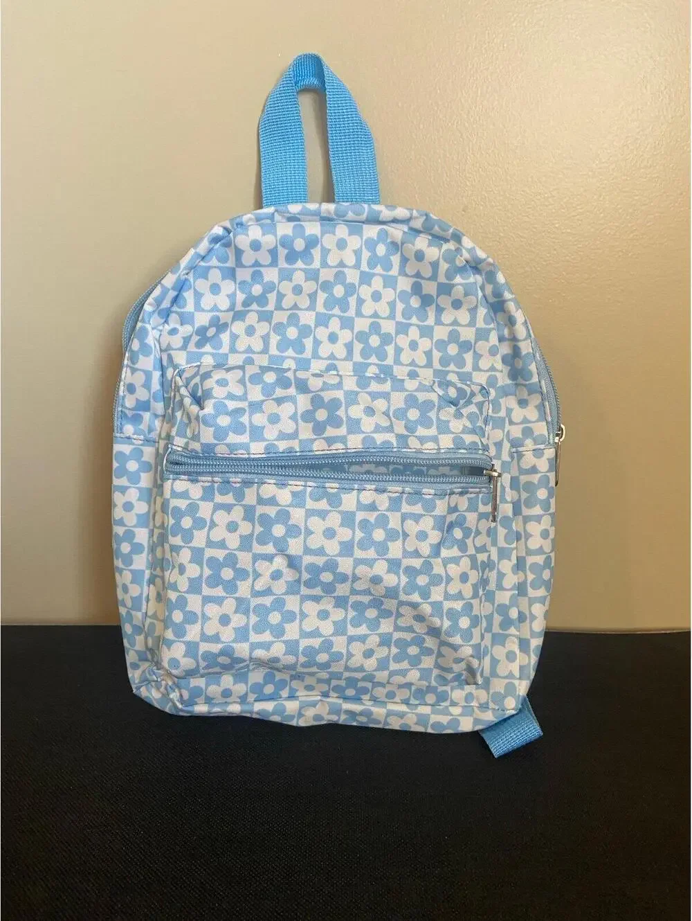 Blue and White Small Backpack 11 Inch Mini‎ Travel School Bag Rucksack